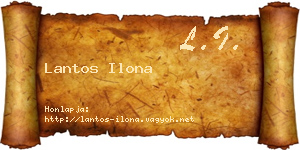 Lantos Ilona névjegykártya