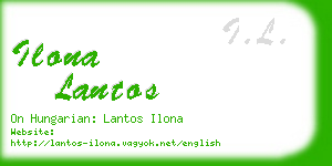 ilona lantos business card